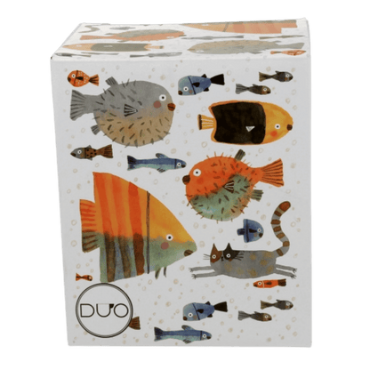 Kubek Duo Gift Ryby 360 ml z porcelany New Bone China i zaparzaczem