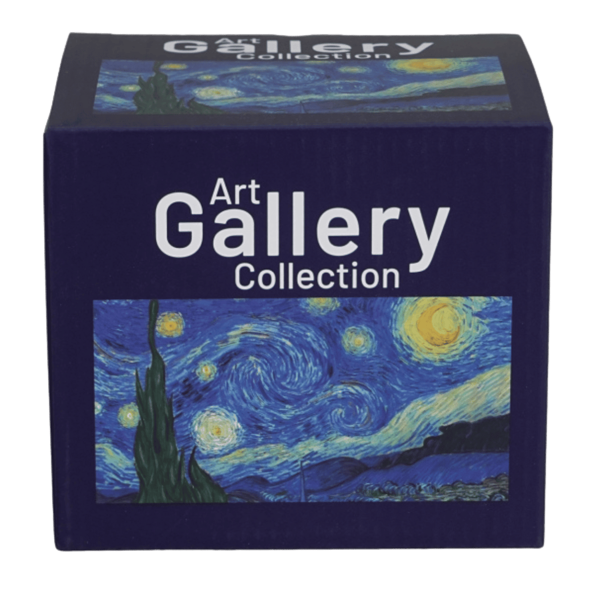 Kubek Starry Night Van Gogh 510 ml, porcelana New Bone China z dekoracyjną stopką i uchem