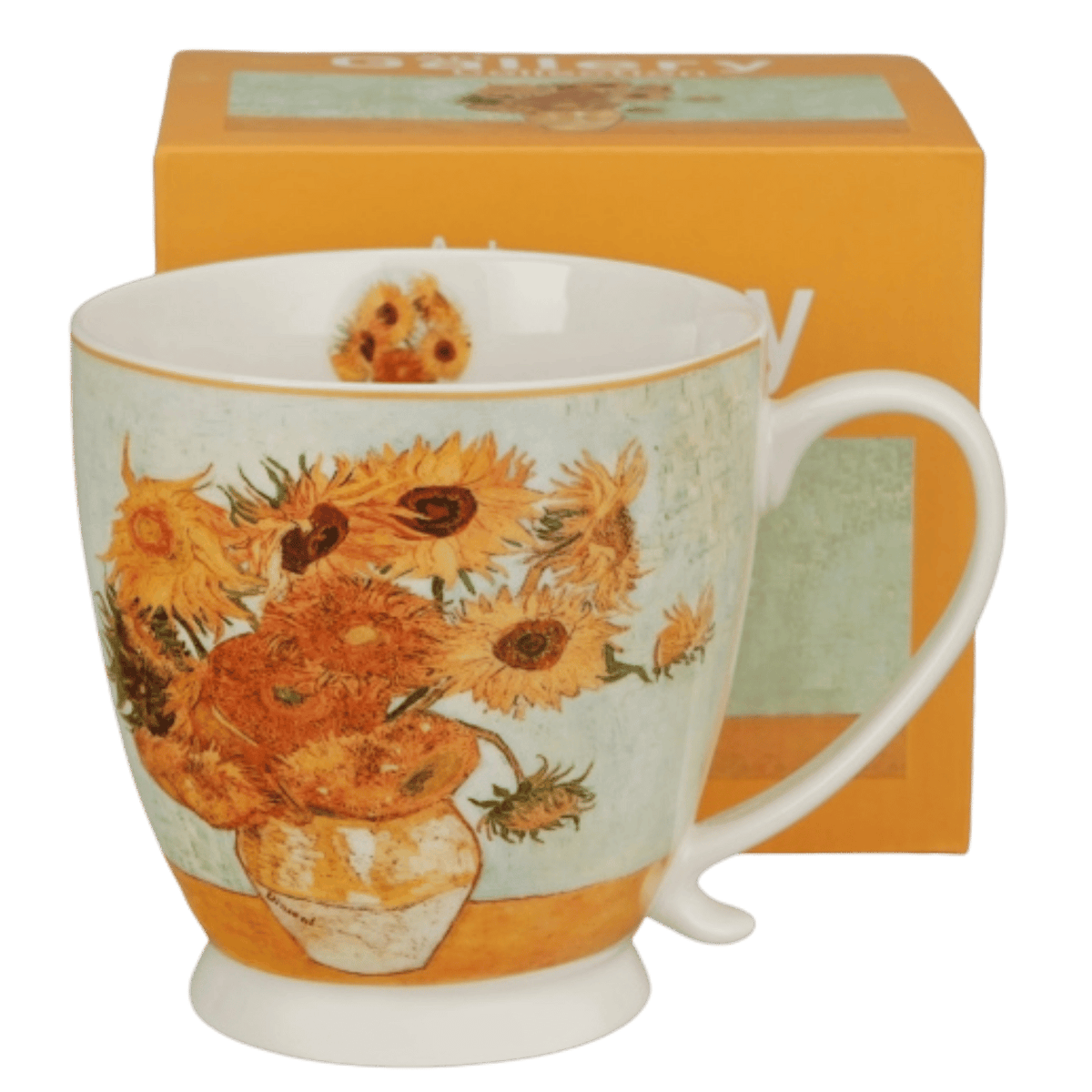 Kubek na stopce Sunflowers Van Gogh 510 ml z motywem słoneczników