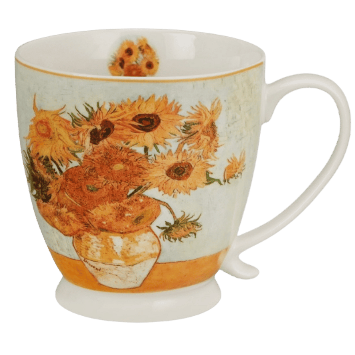 Porcelanowy kubek Sunflowers 510 ml z obrazem słoneczników Vincenta van Gogha