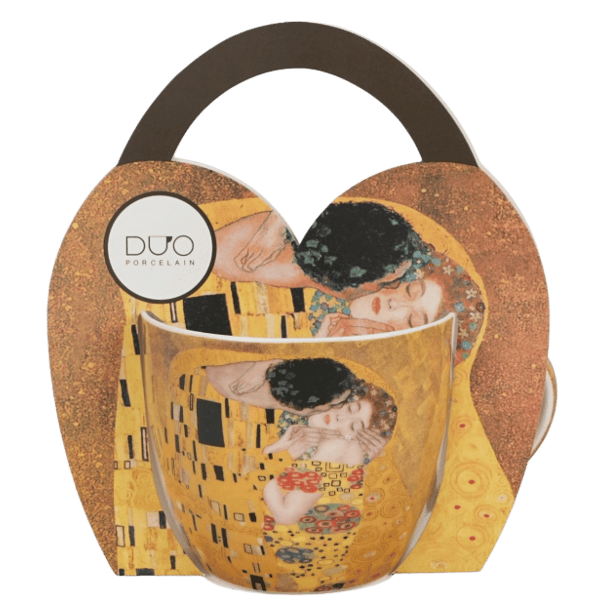 Kubek porcelanowy The Kiss Gustav Klimt 460 ml z motywem Pocałunku