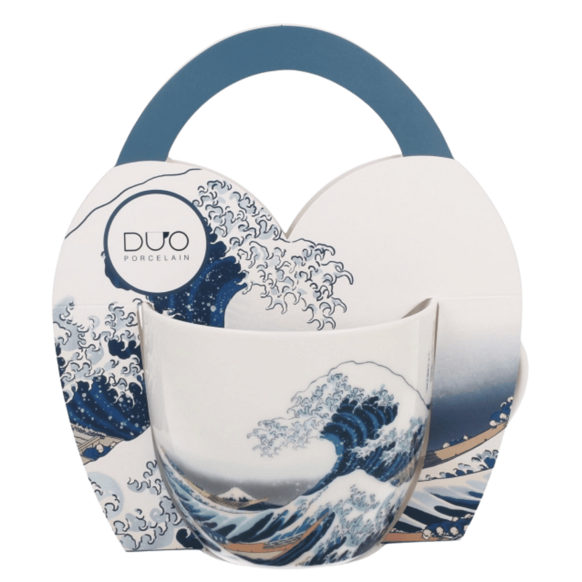 Kubek porcelanowy The Great Wave by Hokusai 460 ml marki Duo Gift, porcelanowy model z dekoracyjnym motywem, pierwsze ujęcie