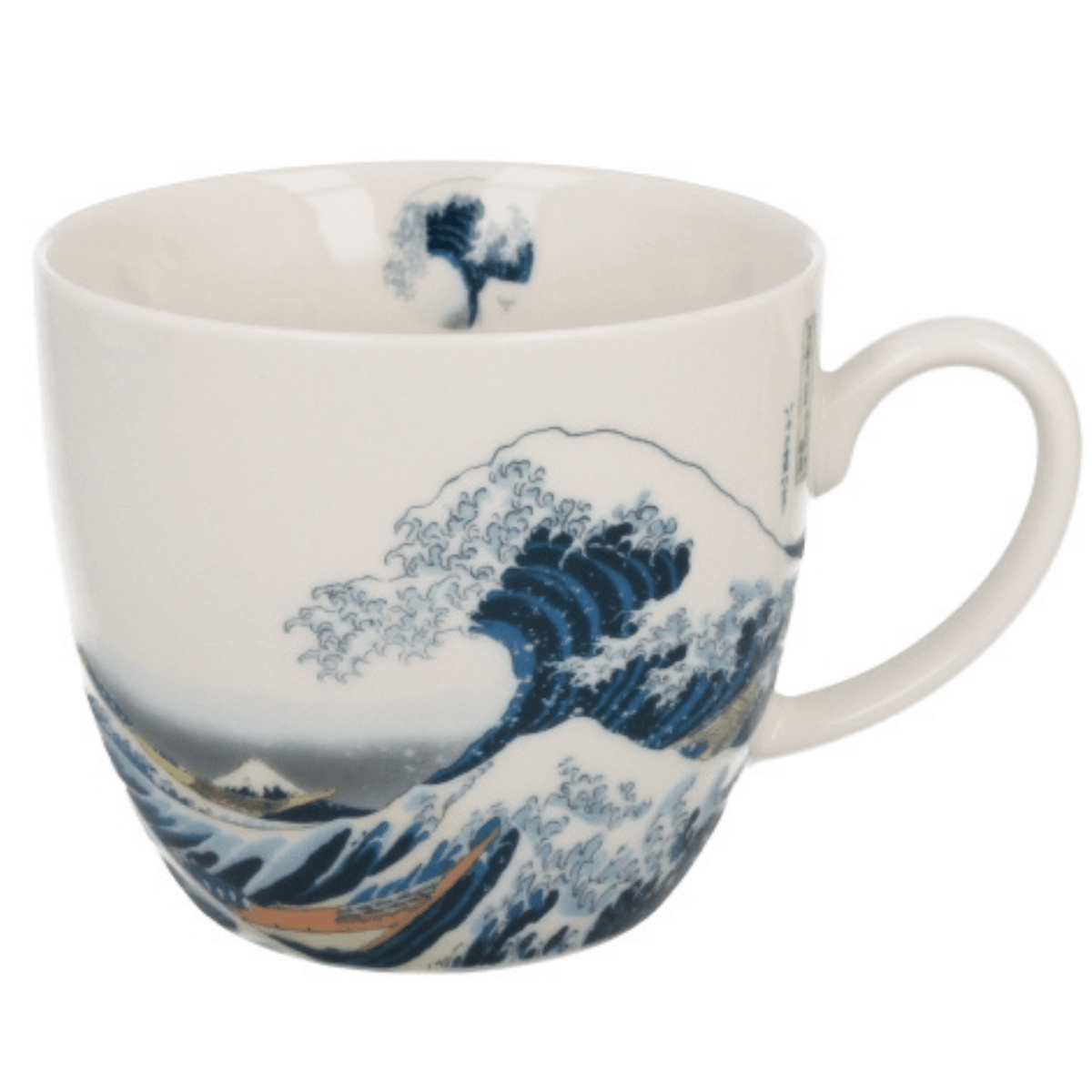 Kubek porcelanowy The Great Wave by Hokusai 460 ml marki Duo Gift, porcelanowy model z dekoracyjnym motywem, kolejne ujęcie