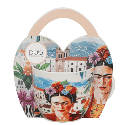 Kubek porcelanowy Mexican Art Red 460 ml z artystycznym motywem