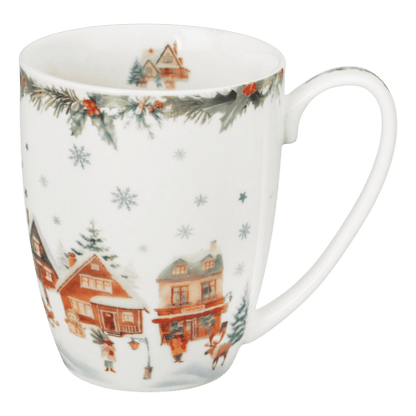 Kubek porcelanowy Christmas Village 360 ml marki Duo Gift, porcelanowy model z dekoracyjnym motywem, kolejne ujęcie