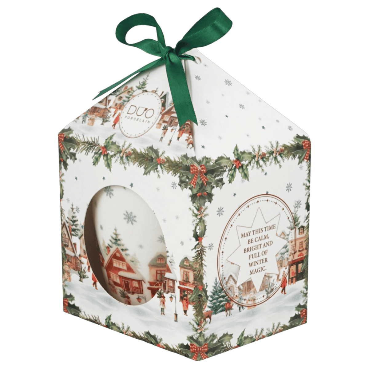 Kubek porcelanowy Christmas Village 360 ml marki Duo Gift, porcelanowy model z dekoracyjnym motywem, ujęcie numer 3