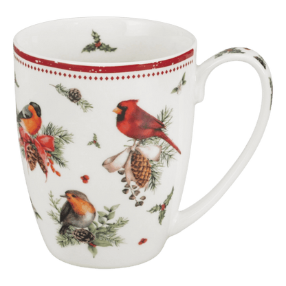 Kubek porcelanowy Birds Of Winter 360 ml marki Duo Gift, porcelanowy model z dekoracyjnym motywem, kolejne ujęcie