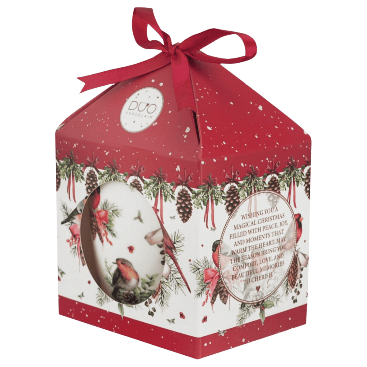 Kubek porcelanowy Birds Of Winter 360 ml marki Duo Gift, porcelanowy model z dekoracyjnym motywem, ujęcie numer 3