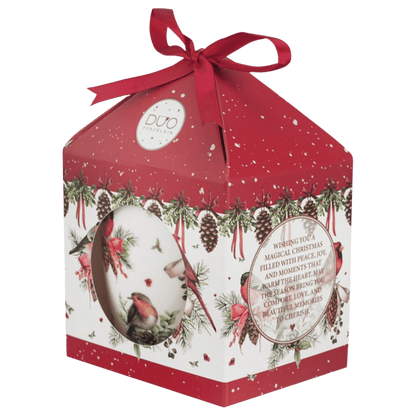 Kubek porcelanowy Birds Of Winter 360 ml marki Duo Gift, porcelanowy model z dekoracyjnym motywem, ujęcie numer 3