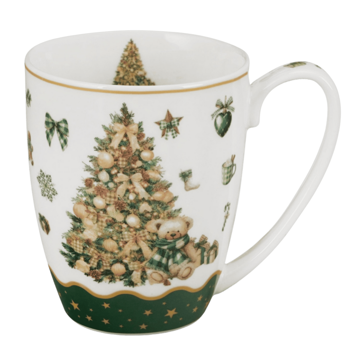 Kubek porcelanowy Tree Sparkle 360 ml marki Duo Gift, porcelanowy model z dekoracyjnym motywem, kolejne ujęcie