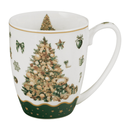 Kubek porcelanowy Tree Sparkle 360 ml marki Duo Gift, porcelanowy model z dekoracyjnym motywem, kolejne ujęcie