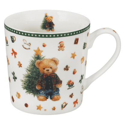Kubek porcelanowy Teddy Noel 400 ml ze świątecznym motywem misia