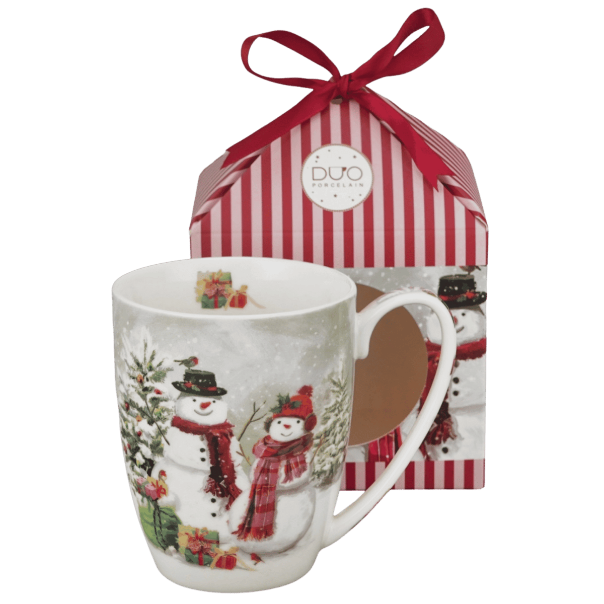 Kubek Snowman Smile 360 ml z porcelany New Bone China, motyw bałwana