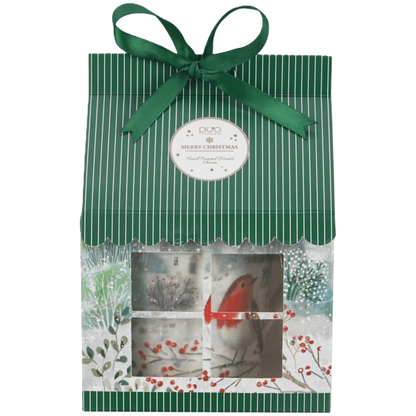 Kubek porcelanowy Robin In Snow 360 ml marki Duo Gift, porcelanowy model z dekoracyjnym motywem, ujęcie numer 3
