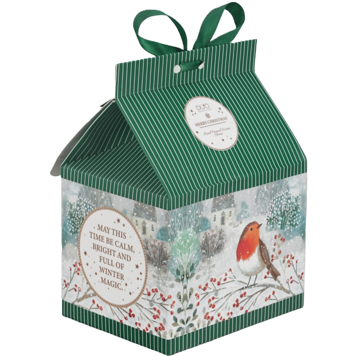 Kubek porcelanowy Robin In Snow 360 ml marki Duo Gift, porcelanowy model z dekoracyjnym motywem, ujęcie numer 5