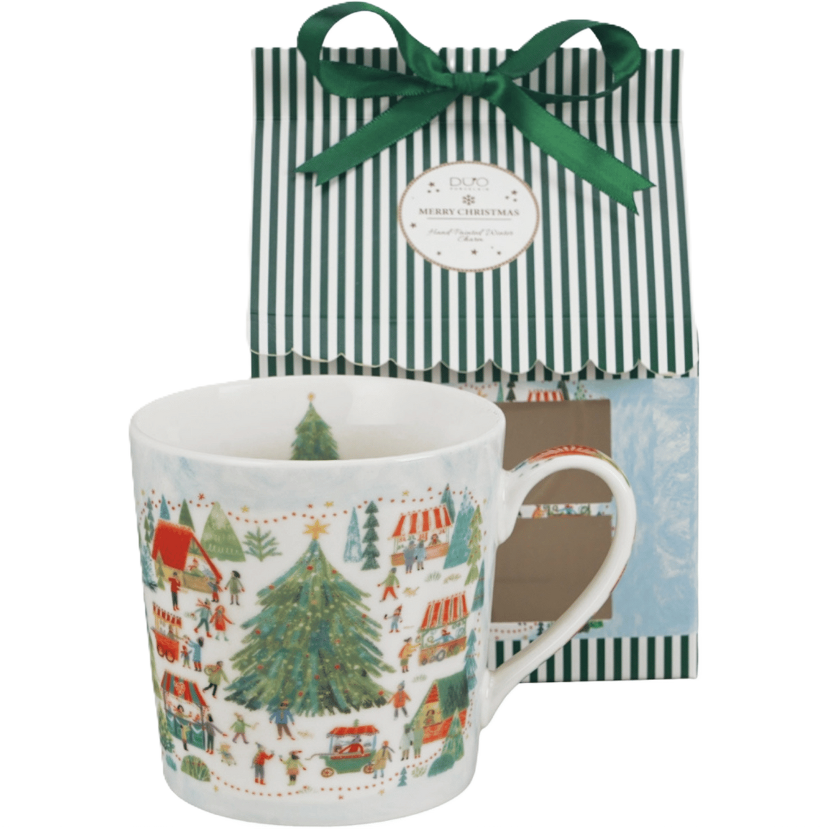 Kubek porcelanowy Christmas Market 360 ml marki Duo Gift, porcelanowy model z dekoracyjnym motywem, pierwsze ujęcie