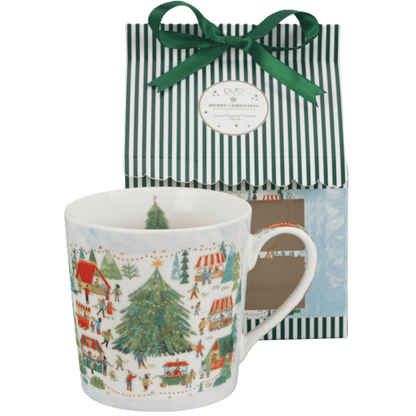 Kubek porcelanowy Christmas Market 360 ml marki Duo Gift, porcelanowy model z dekoracyjnym motywem, pierwsze ujęcie
