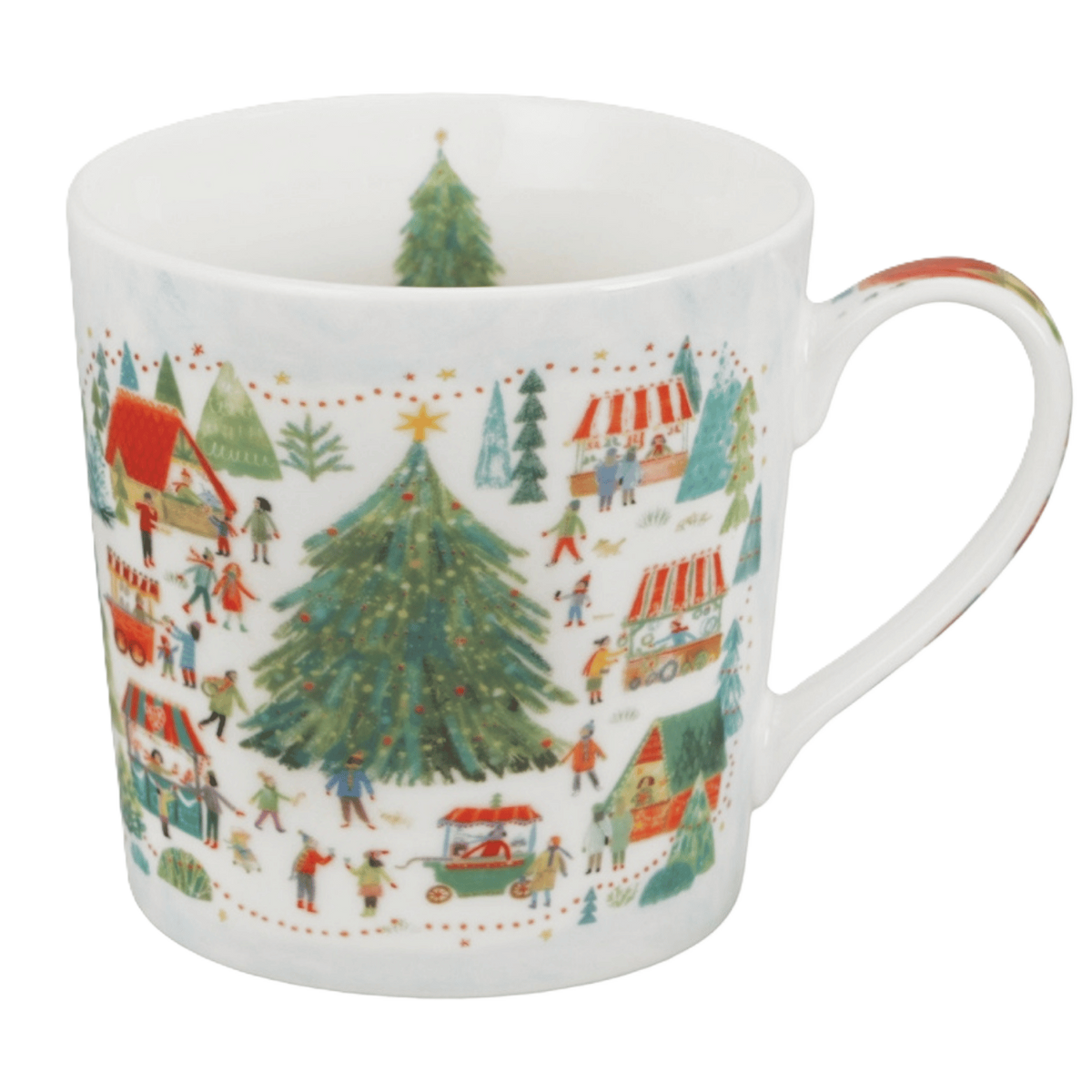 Kubek porcelanowy Christmas Market 360 ml marki Duo Gift, porcelanowy model z dekoracyjnym motywem, kolejne ujęcie