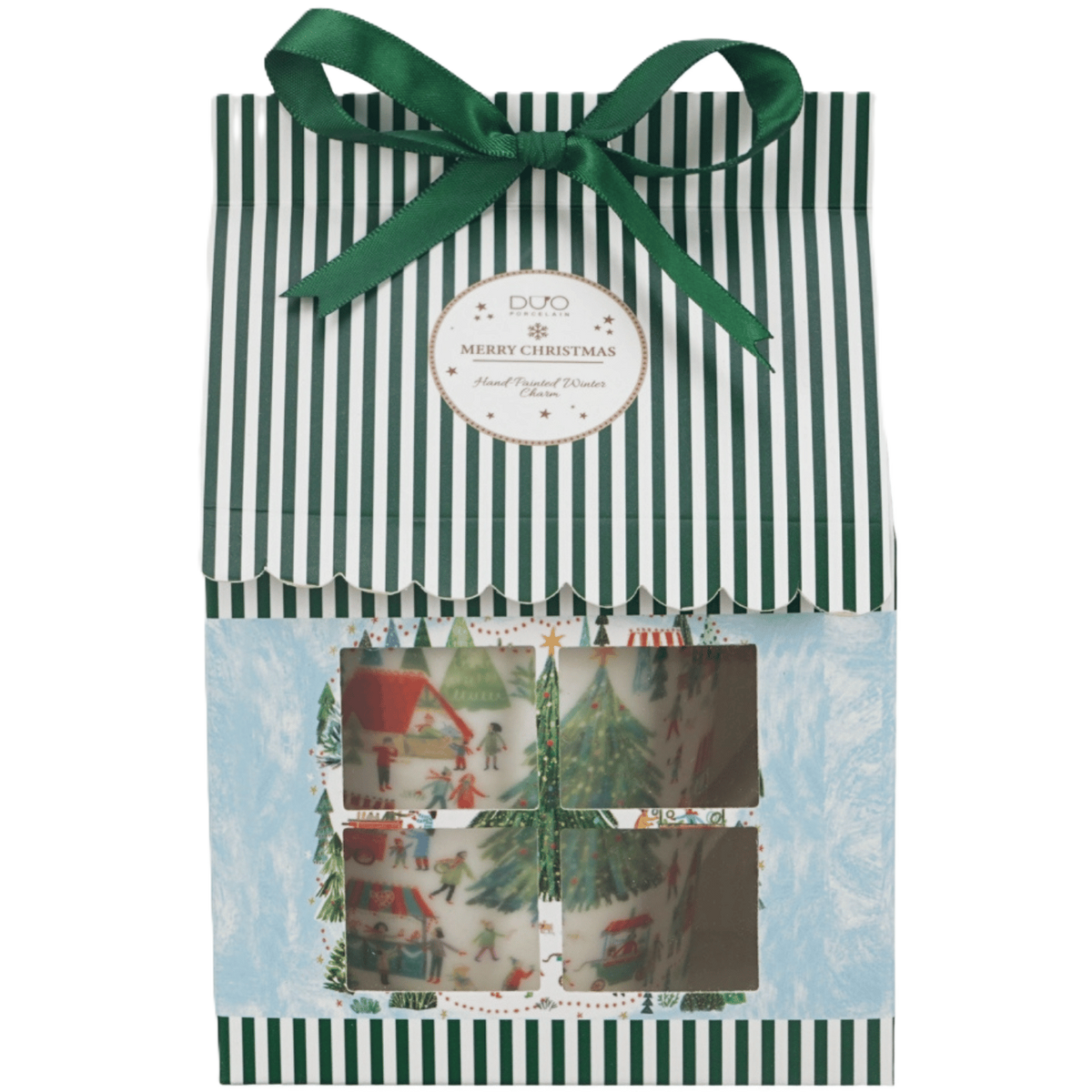 Kubek porcelanowy Christmas Market 360 ml marki Duo Gift, porcelanowy model z dekoracyjnym motywem, ujęcie numer 4
