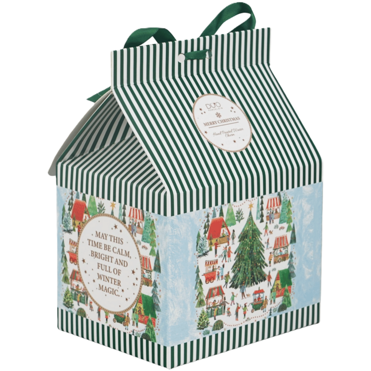 Kubek porcelanowy Christmas Market 360 ml marki Duo Gift, porcelanowy model z dekoracyjnym motywem, ujęcie numer 5