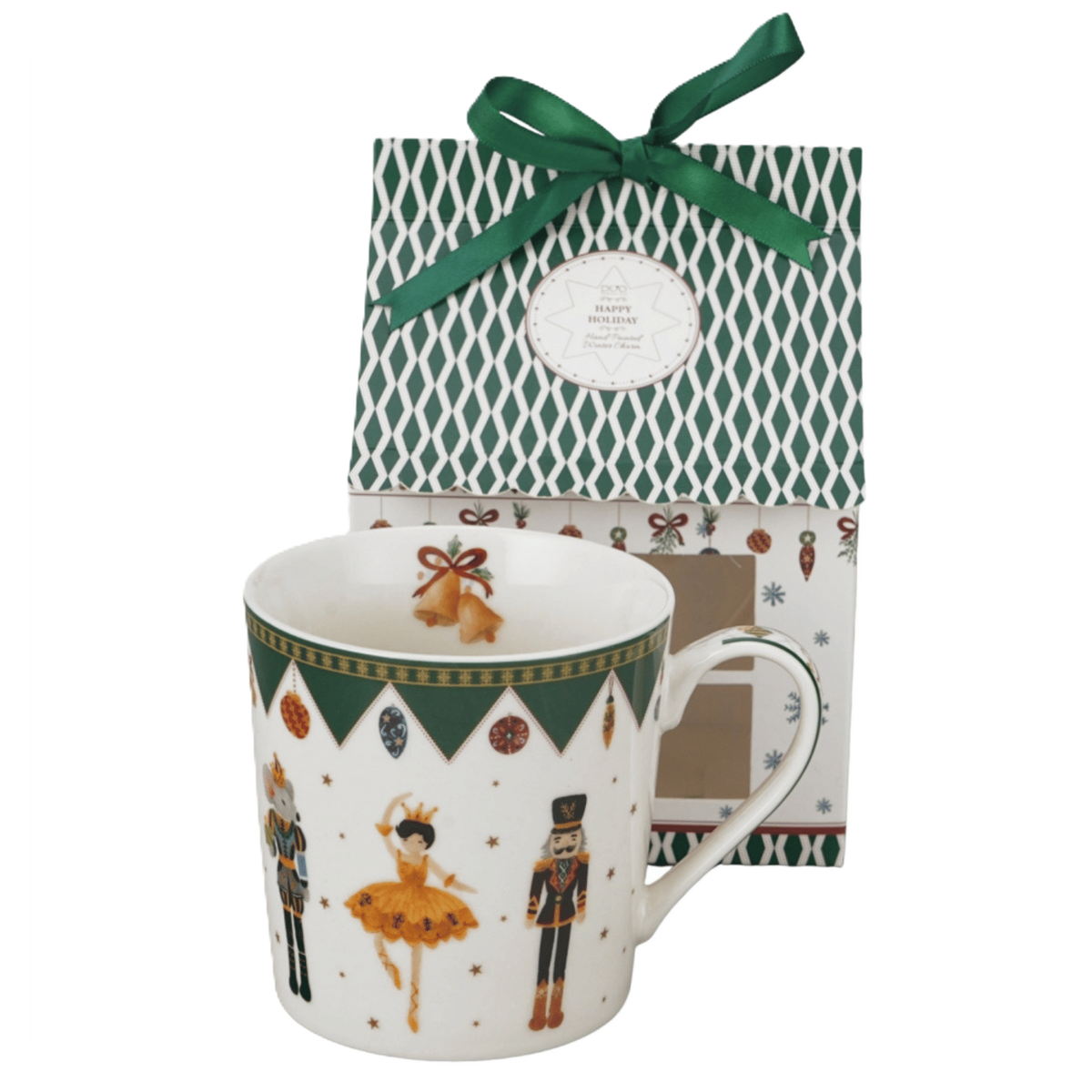 Kubek porcelanowy Nutcracker 360 ml marki Duo Gift, porcelanowy model z dekoracyjnym motywem, pierwsze ujęcie
