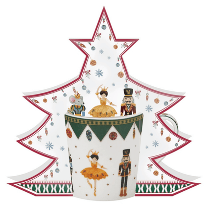 Kubek porcelanowy Nutckracker choinka 360 ml marki Duo Gift, porcelanowy model z dekoracyjnym motywem, pierwsze ujęcie