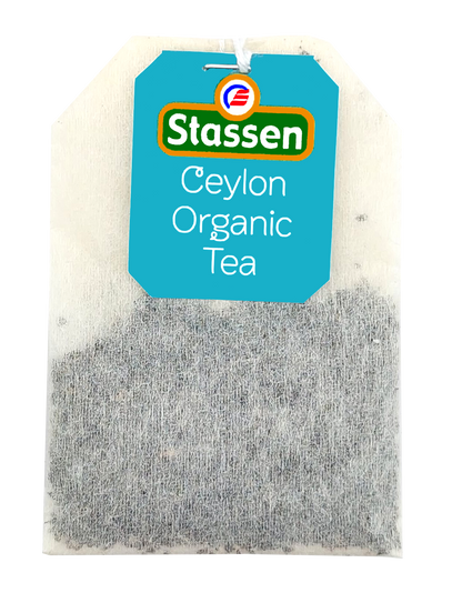 Torebka z suszem herbaty Stassen Organic Black Tea.