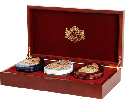 Basilur Best of Ceylon Three Mini Maps - zestaw 3 herbat z kolekcji The Island of Tea w luksusowym, drewnianym ekspozytorze.