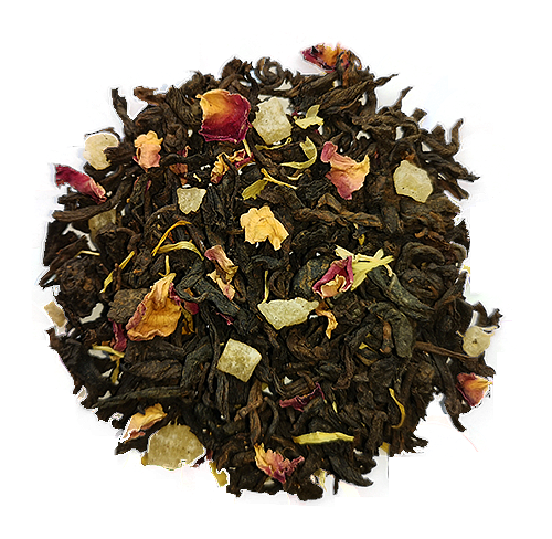 Herbata czerwona Pu Erh Hawaii – liściasta herbata z ananasem, płatkami róży i słonecznika.