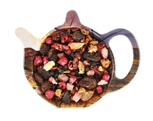 Owocowa mieszanka herbaty Odlotowy Bezik z czarnym bzem, hibiskusem i liofilizowanymi owocami.