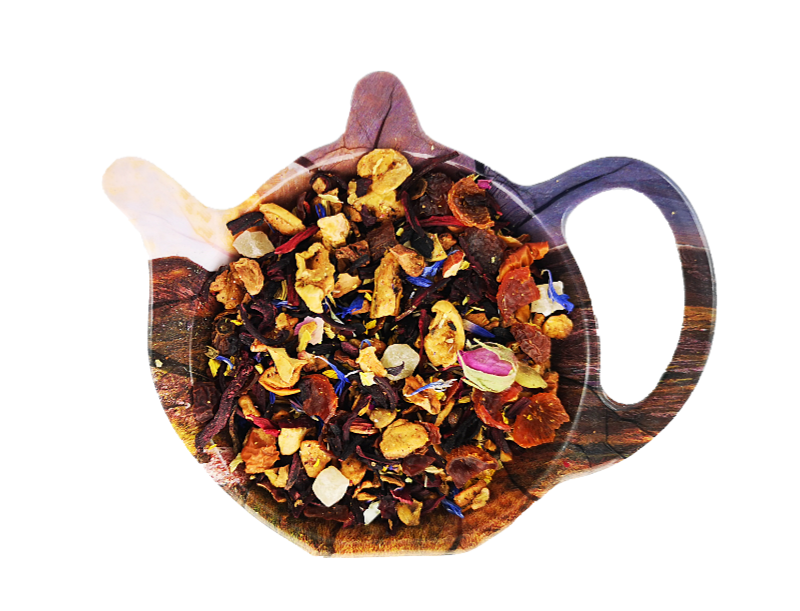 Owocowa herbata Pokój Pełen Róż z jabłkiem, hibiskusem, różą i ananasem