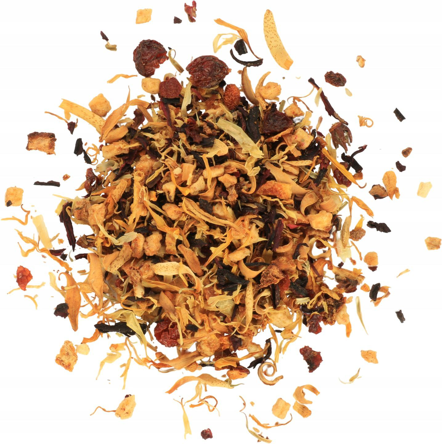 Mieszanka herbaty owocowej Blood Orange z jabłkiem, hibiskusem i skórką pomarańczową