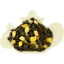 Zielona herbata liściasta Present Pink z ananasem, mango, różą i jaśminem