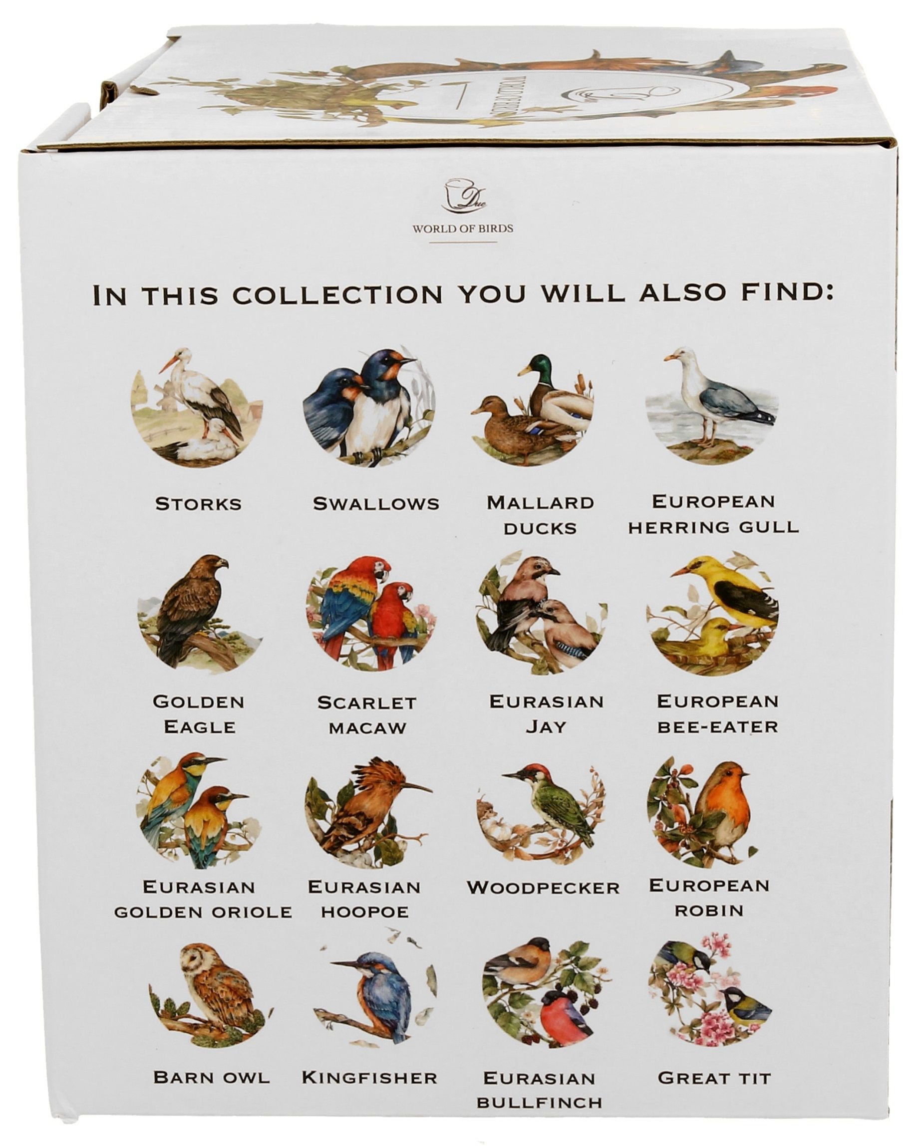 Porcelanowy kubek XXL Papugi Ara Szkarłatne w ozdobnym pudełku kolekcji World of Birds