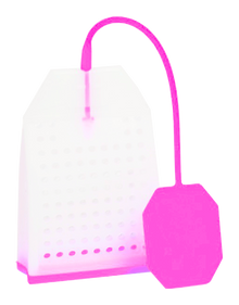 Silikonowy zaparzacz do herbaty w kształcie różowej torebki