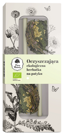 Opakowanie ekologicznej herbatki Oczyszczającej na patyku Dary Natury 2 x 2,5 g