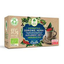 Herbatka Zdrowe Nerki Dary Natury ekologiczna herbata ziolowa w saszetkach opakowanie 25 x 1,5 g
