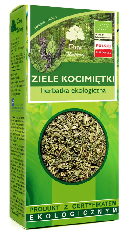 Opakowanie ekologicznej herbatki Ziele Kocimiętki Dary Natury 25 g