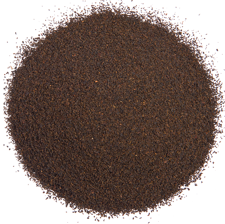 Zbliżenie na czarną herbatę Basilur Forever Life w liściach, aromatyczna herbata cejlońska.