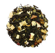 Mieszanka herbaty czerwonej Pu Erh Slim z yerba mate oraz kawałkami pomarańczy, jabłka i grejpfruta.