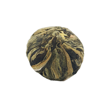 Kulka herbaty rozkwitającej Miłosny Zachód Słońca przed zaparzeniem
