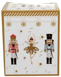 Ozdobne pudełko prezentowe do kubka Christmas Ballerina 360 ml ze świątecznym wzorem.