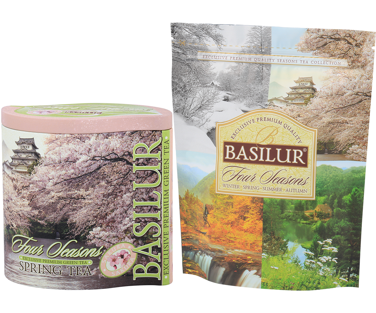 Zestaw herbat Basilur Four Seasons z puszką Spring Tea – edycja premium.