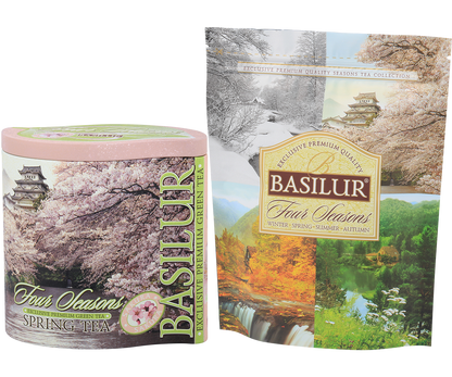 Zestaw herbat Basilur Four Seasons z puszką Spring Tea – edycja premium.