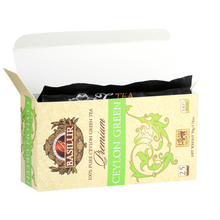 Opakowanie herbaty Basilur Premium Green – zielona herbata cejlońska w torebkach.