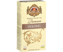 Opakowanie herbaty Basilur Premium Oolong – cejlońska herbata półfermentowana w torebkach.