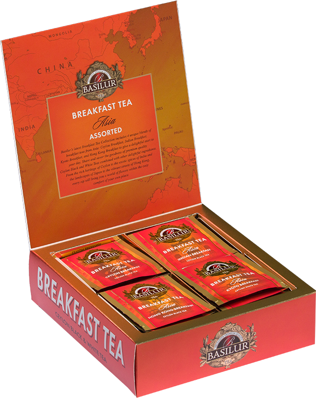 Zestaw Basilur Breakfast Tea Asia z 40 kopertami herbat premium.